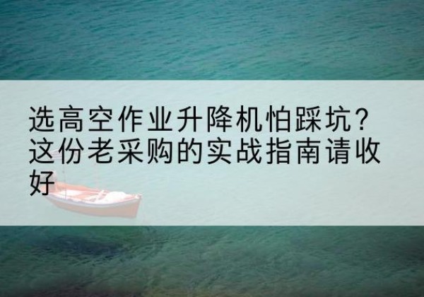 北屯高空作业升降机厂家推荐-选高空作业升降机怕踩坑？这份老采购的实战指南请收好